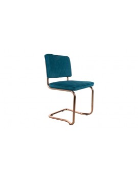 Stuhl blau, Metallbeine, soft