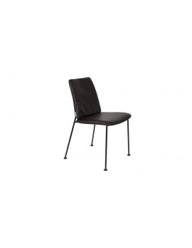 Stuhl schwarz, Metallbeine schwarz, soft