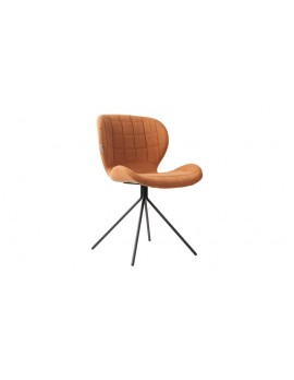 Stuhl braun, Metallbeine schwarz, soft