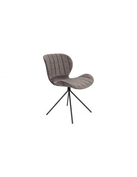 Stuhl grau, Metallbeine schwarz, soft