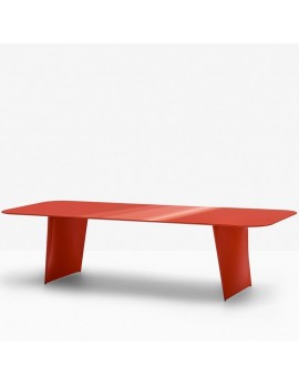 Design Esstisch Farbe rot, Tisch rot, roter Konferenztisch, Länge 240-360 cm