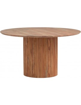 Runder Esstisch Naturholz-Farbe,  Tisch rund Massivholz, runder Tisch Massivholz-Tischplatte,  Durchmesser 140 cm