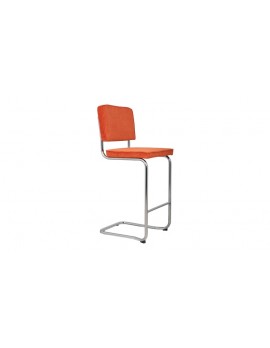 Barstuhl Sitzhöhe 75 cm, Barstuhl chrom, orange