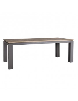 Esstisch grau Massivholz, Tisch grau Landhaus, Breite 220 cm