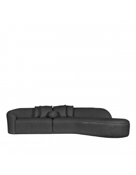 Sofa halbrund  4-Sitzer anthrazit,  Sofa anthrazit,  Breite 338 cm