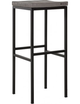 Barstuhl grau, Barstuhl Metallgestell, Barhocker, Basalt, Sitzhöhe 78 cm