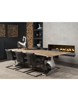 Klostertisch Massivholz, Esstisch Massivholz, Tisch Teakholz Tischplatte,  Länge 300 cm