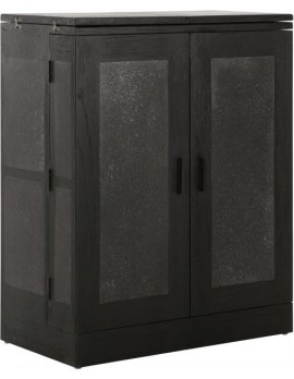 Bartheke schwarz, Bartheke aufklappbar, Minibar, Basalt, Höhe 100 cm