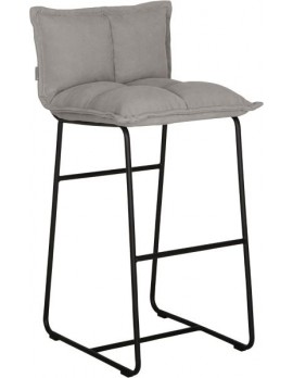 Barstuhl grau, Barstuhl Metallgestell, Barhocker, Polster, Sitzhöhe 103 cm