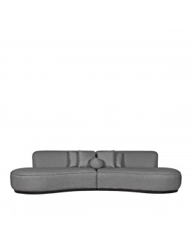 Sofa halbrund  4-Sitzer grau,  Sofa grau,  Breite 340 cm