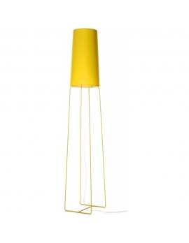 Stehleuchte gelb mit Lampenschirm, Stehlampe gelb mit Lampenschirm, Höhe 176 cm