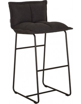 Barstuhl schwarz, Barstuhl Metallgestell, Barhocker, Polster, Sitzhöhe 103 cm