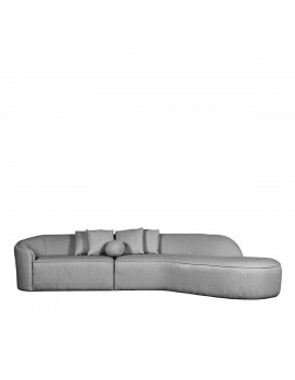 Sofa halbrund  4-Sitzer grau,  Sofa grau,  Breite 338 cm