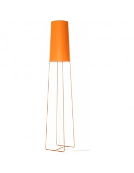 Stehleuchte orange mit Lampenschirm, Stehlampe orange mit Lampenschirm, Höhe 176 cm