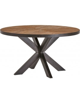 Runder Tisch Metall Gestell, Tisch rund Industriedesign,  Breite 140 cm
