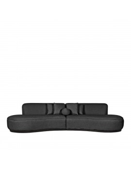 Sofa halbrund  4-Sitzer anthrazit,  Sofa anthrazit,  Breite 340 cm