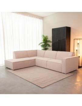 Sofa Natur-Farbe, Ecksofa Natur,  Länge 283 cm