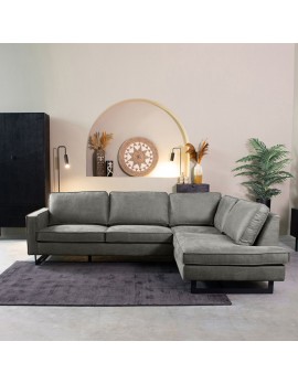 Ecksofa anthrazit, Sofa anthrazit Ottomane rechts,  Länge 276 cm