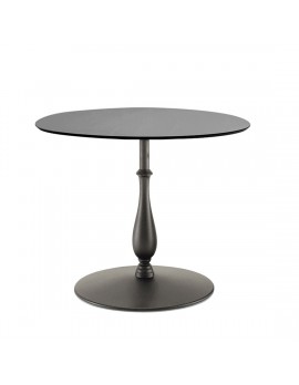 Tisch rund schwarz , Bistrotisch rund schwarz,  Durchmesser 80-150 cm