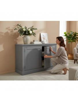 Anrichte grau, Sideboard grau, Breite 160 cm