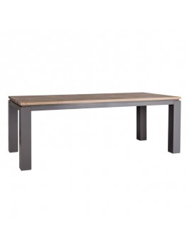 Esstisch grau Massivholz, Tisch grau Landhaus, Breite 190 cm