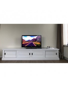 TV Schrank weiß, Fernseheschrank weiß Landhausstil, Breite 200 cm