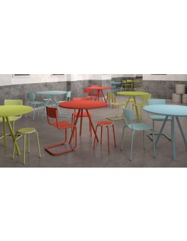 Tisch rund rot , Tisch rot rund, Durchmesser 70 cm