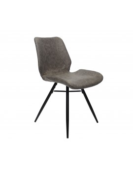 Design Stuhl in taupe schwarz Industriestil