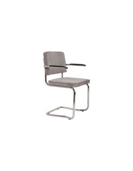 Moderner Stuhl in kühles grau Ribcord 