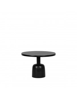 Couchtisch rund schwarz,  Beistelltisch schwarz, Couchtisch Industriedesign, Durchmesser 50 cm