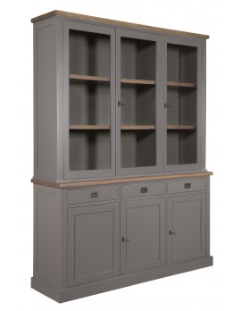 Geschirrschrank Eiche, Vitrine Eiche, Schrank Eiche , Kommode Eiche, Wohnzimmerschrank Eiche Landhausstil, Breite 170cm