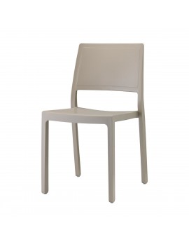 Stuhl, Indoor, Outdoor, taubengrau, aus Kunststoff, Stapelbar