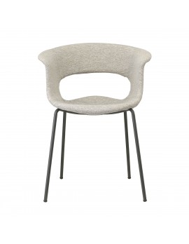 Moderner Stuhl in sand, aus Textil, Metall, Kunststoff, mit Armlehne