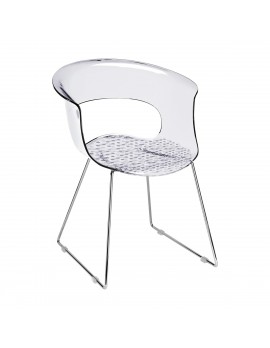 4 x Stuhle transparent, Stuhl MISS B  ANTISHOCK  SCAB, Konferenzstuhle für Objekteinrichtung