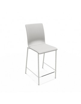 Barstuhl weiß stapelbar, Barstuhl gepolstert weiß, Sitzhöhe 66 cm 