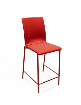 Barstuhl rot stapelbar, Barstuhl gepolstert rot, Sitzhöhe 66 cm 