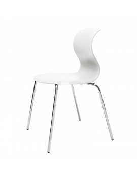 Stuhl weiß, Objekt-Stuhl weiß-Silber