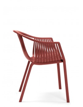 Stuhl rot, Gartenstuhl rot stapelbar, Stuhl Kunststoff rot stapelbar