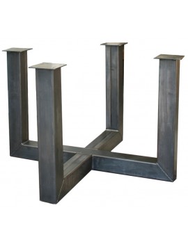 Tischgestell grau Metall Industriedesign, Esstisch-Gestell Industrie Metall, Breite 114 cm