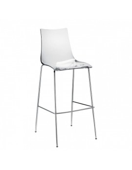 Barstuhl, transparent, Sitzhöhe 65 cm