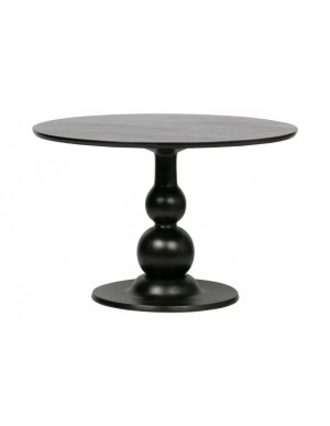 Esstisch schwarz, Tisch rund, Mangoholz H 75 cm x Ø 120 cm