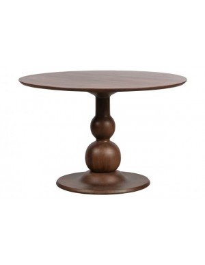 Esstisch wallnussbraun, Tisch rund, Mangoholz H 75 cm x Ø 120 cm