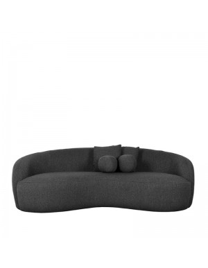 Sofa 3-Sitzer schwarz Sofa schwarz,  Länge 220 cm