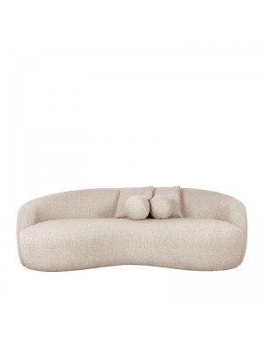 Sofa 3-Sitzer beige Sofa beige,  Länge 220 cm