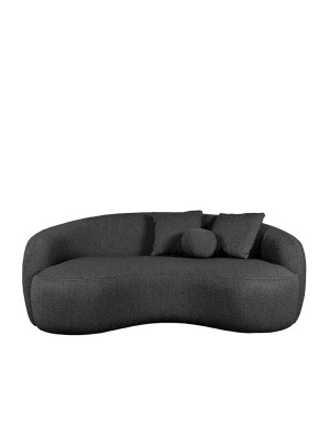 Sofa 2-Sitzer schwarz Sofa schwarz,  Länge 190 cm