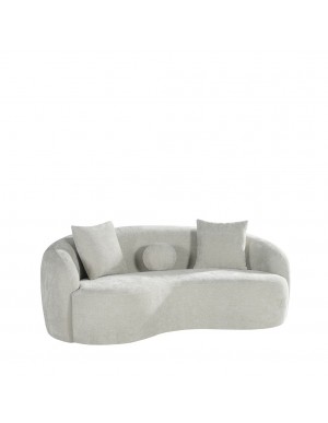 Sofa 2,5-Sitzer Sand,  Sofa halbrund,  Länge 203 cm